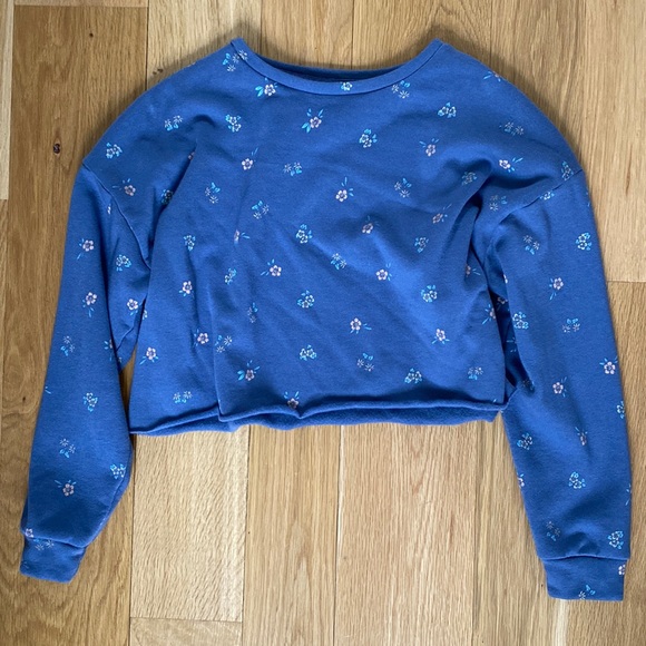 Collie cropped floral print sweat shirt - Picture 1 of 3